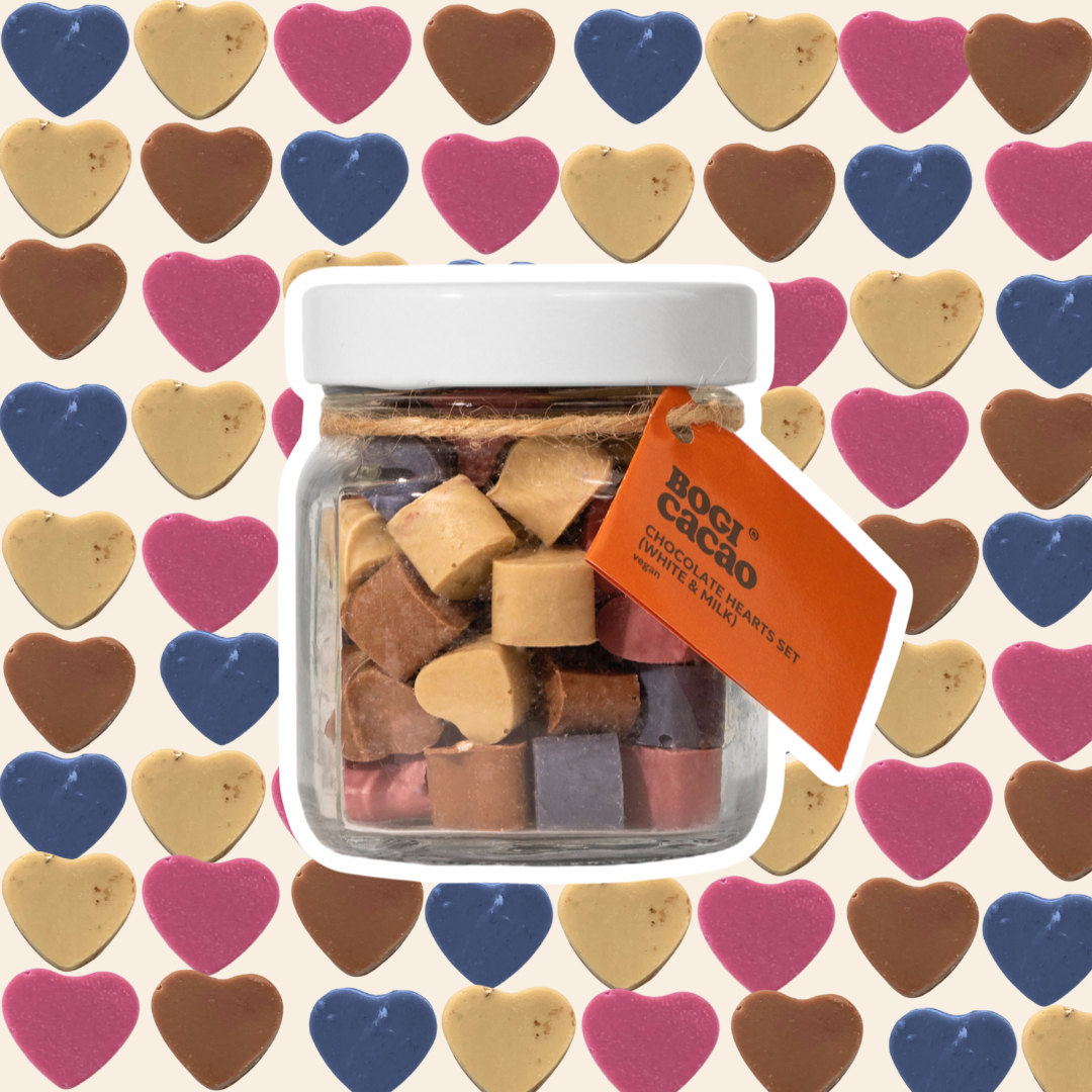 CHOCOLATE HEARTS SET - white and milk vegan